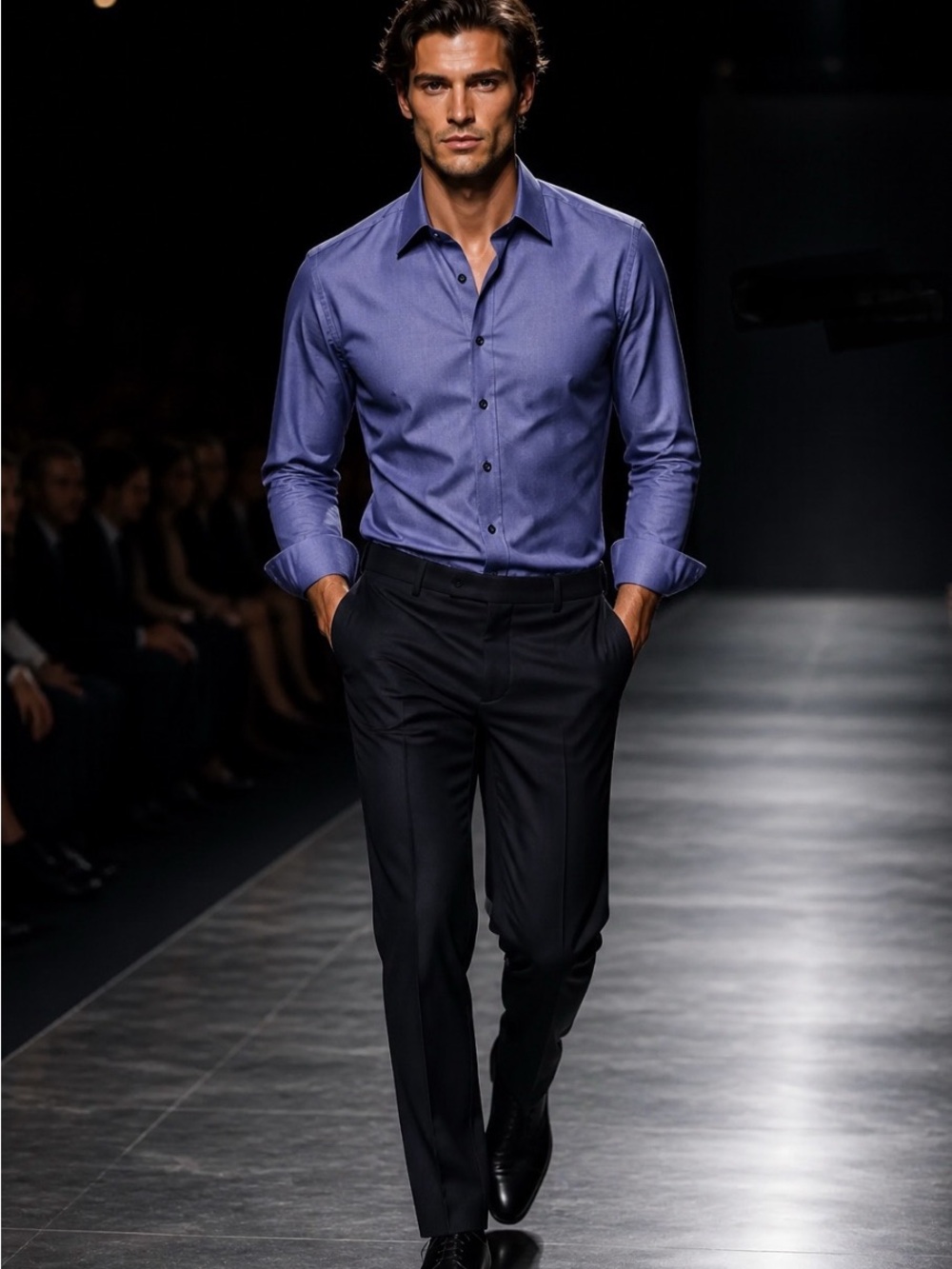 Club Room Purple Long-Sleeve Dress Shirt
